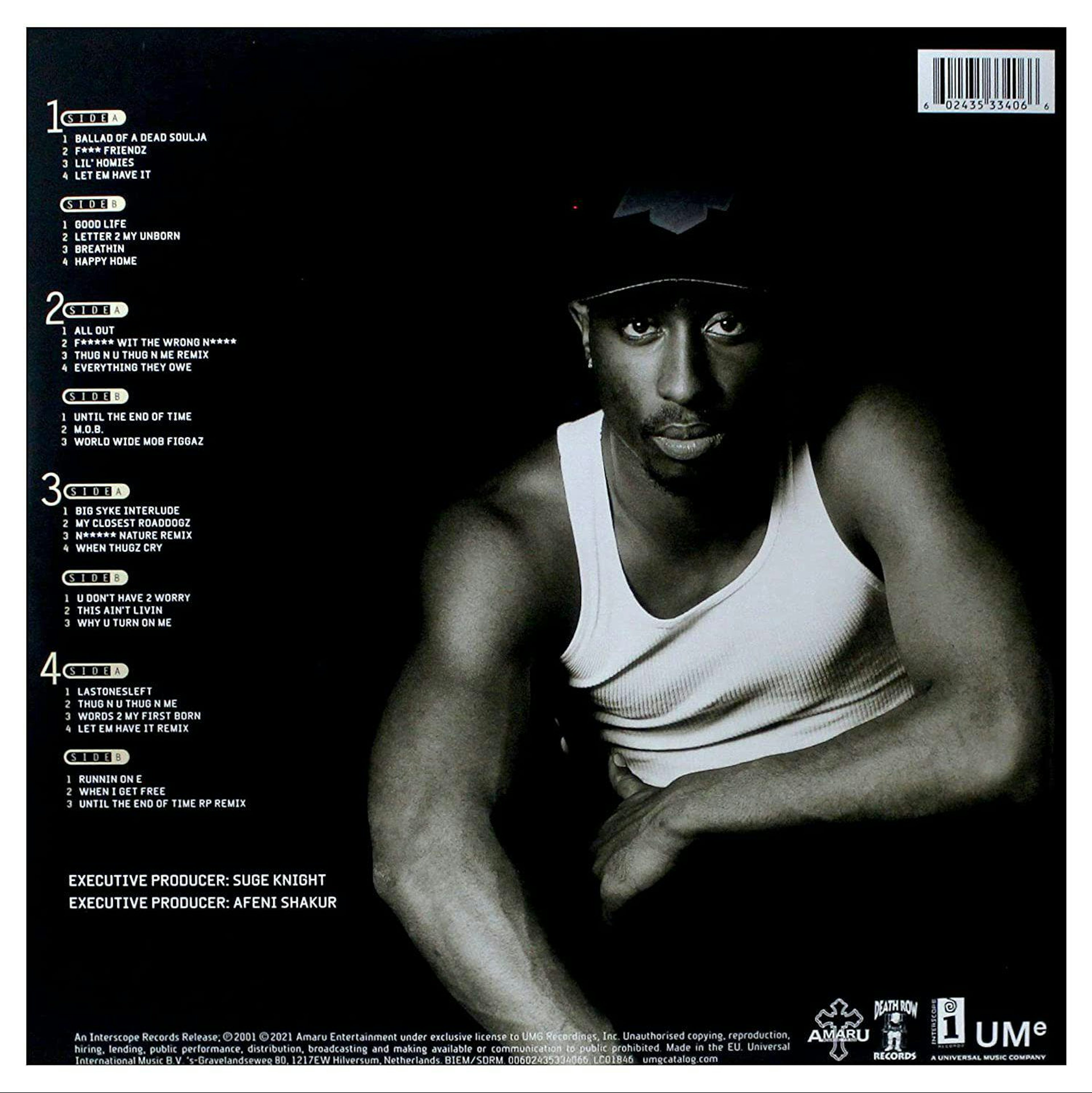 Tupac Until The End Of Time (4 LP) Vinyl Record