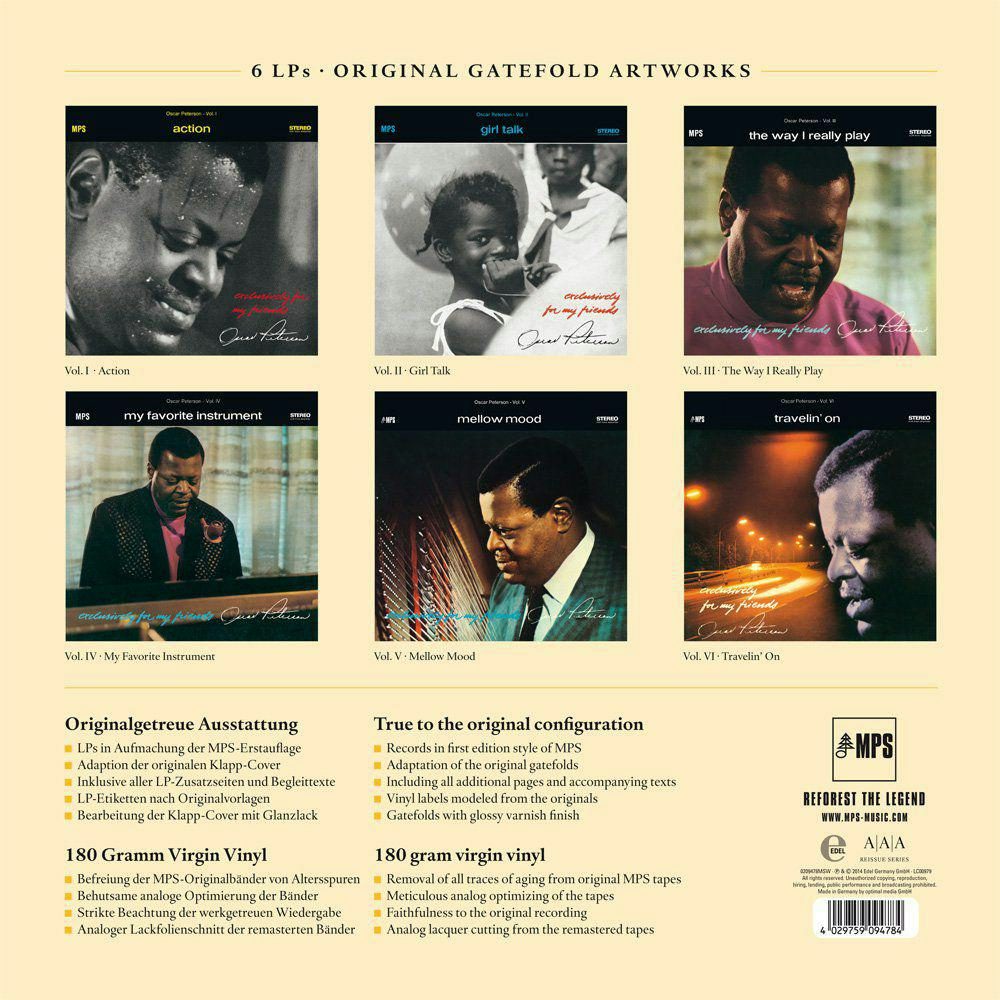 Oscar Peterson Exclusively For My Friends (Box Set/6LP) Vinyl Record