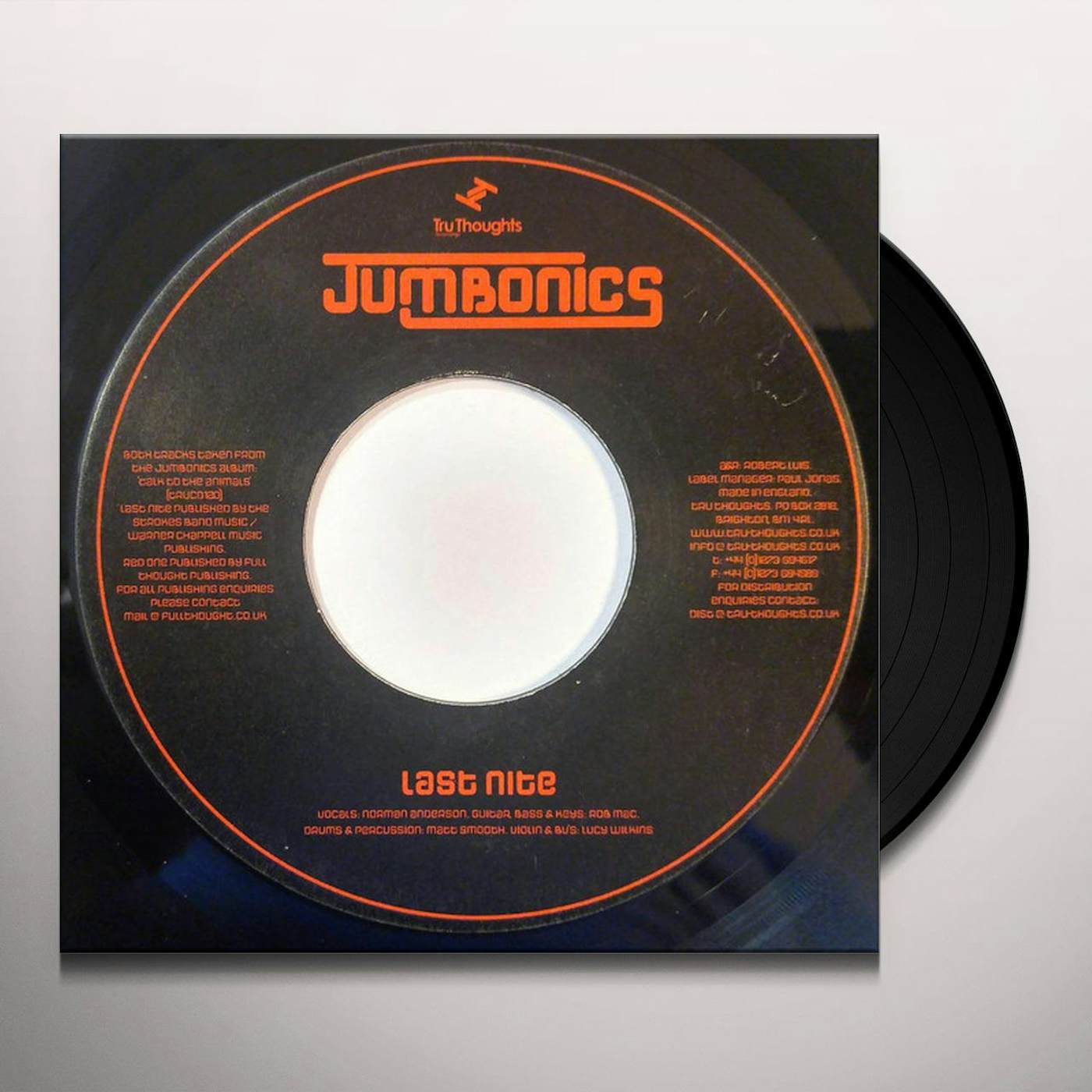 Jumbonics LAST NITE Vinyl Record