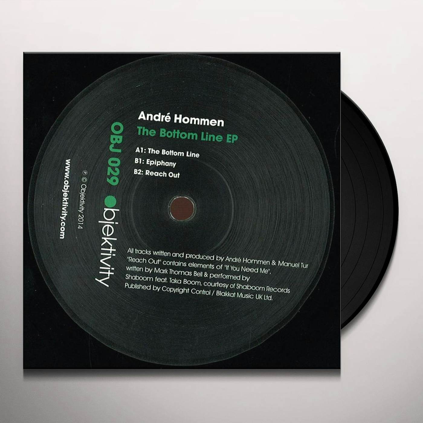 André Hommen BOTTOM LINE Vinyl Record
