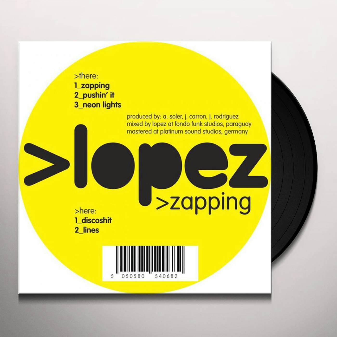 Lopez ZAPPING EP Vinyl Record - Australia Release