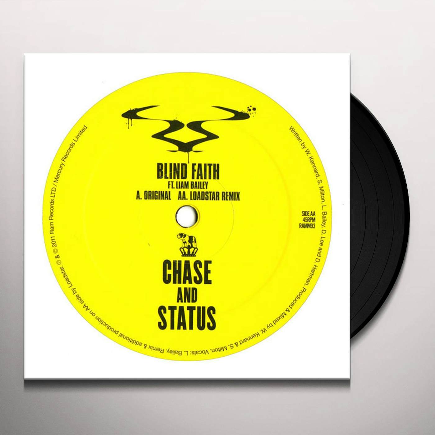 Chase & Status BLIND FAITH FT. LIAM BAILEY Vinyl Record - UK Release