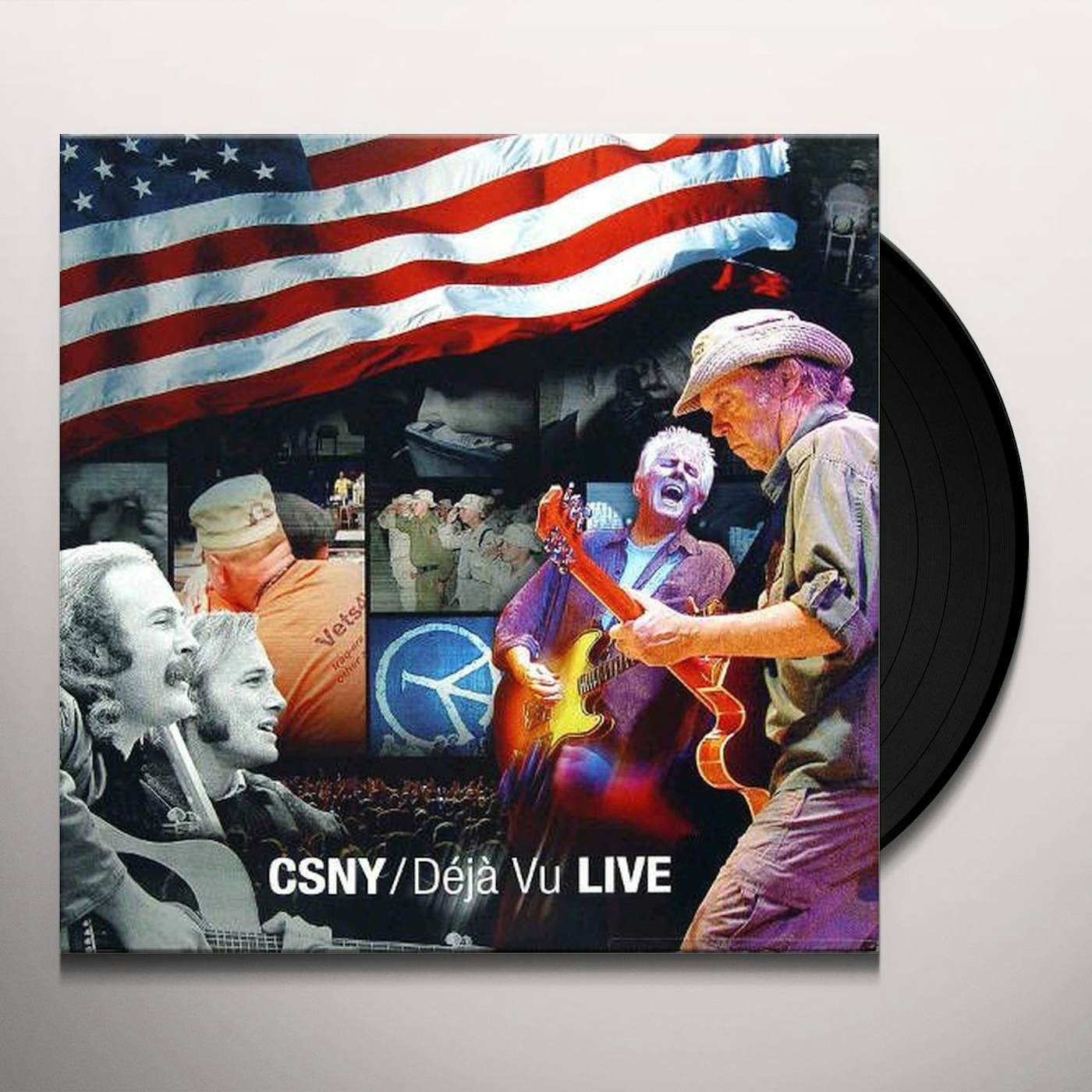 Crosby, Stills, Nash & Young DEJA VU LIVE Vinyl Record - 200 Gram Edition