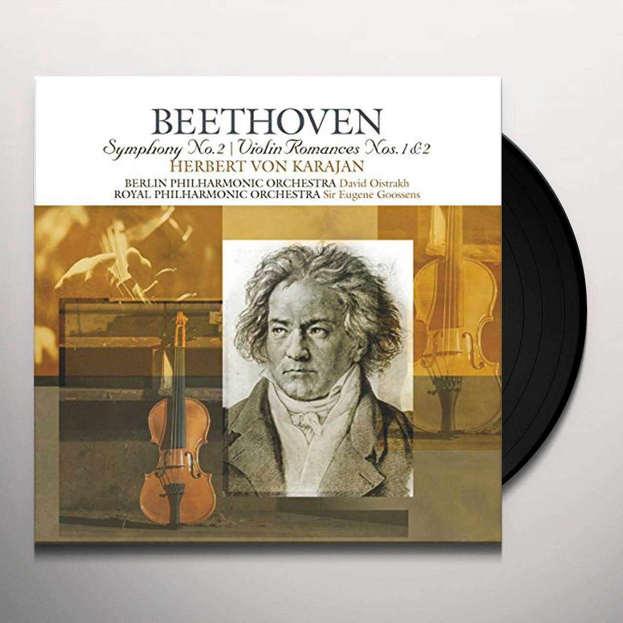 BEETHOVEN: SYMPHONIES 2 / VIOLIN ROMANCES 1 & 2 Vinyl Record