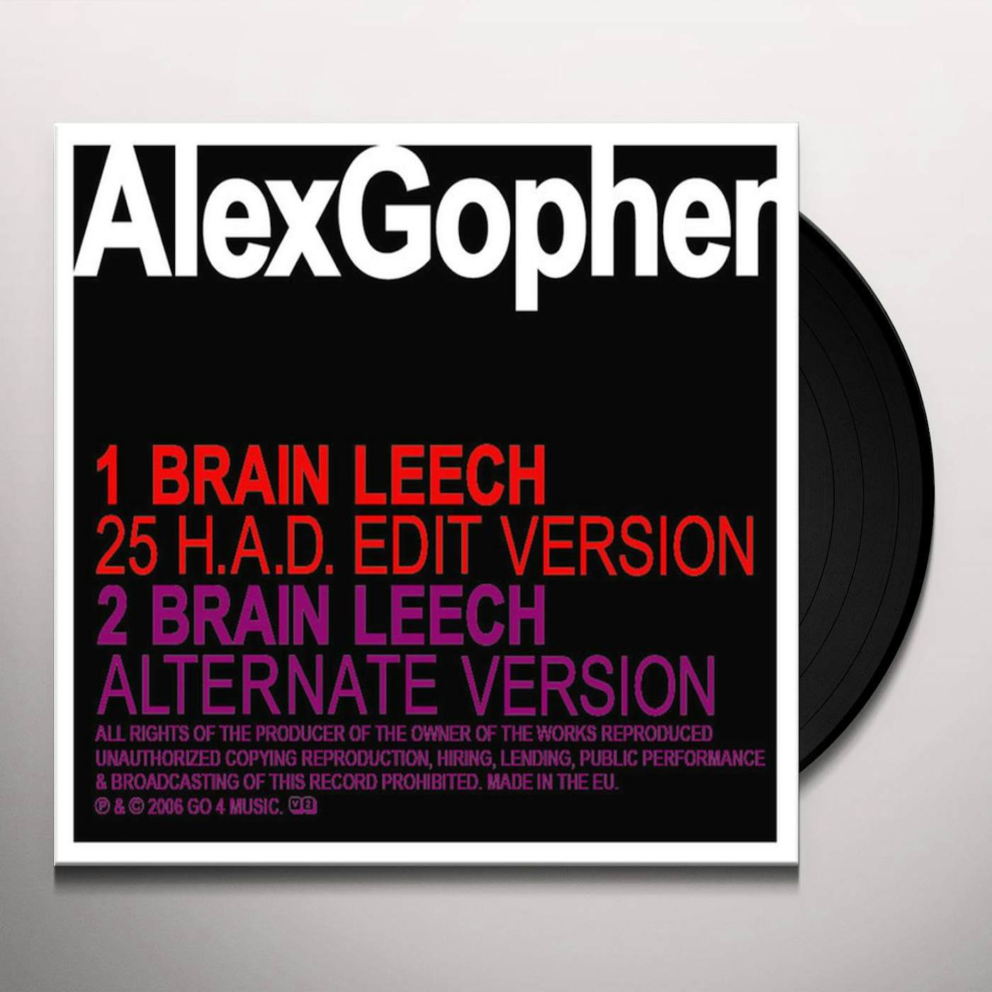 Alex Gopher Brain Leech Vinyl Record