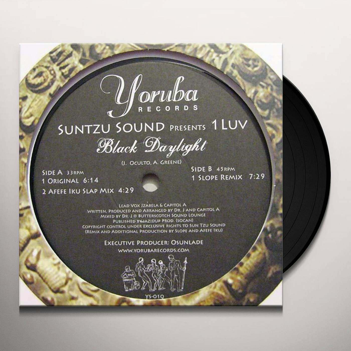 Suntzu Sound Presents 1 Luv BLACK DAYLIGHT Vinyl Record