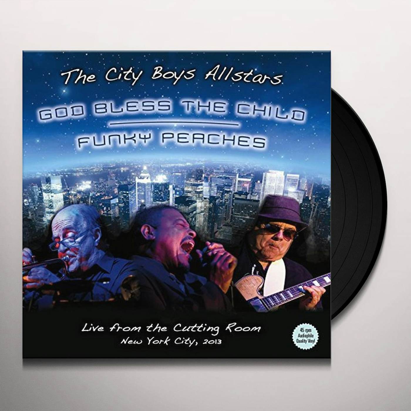 The City Boys Allstars GOD BLESS THE CHILD / FUNKY PEACHES Vinyl Record