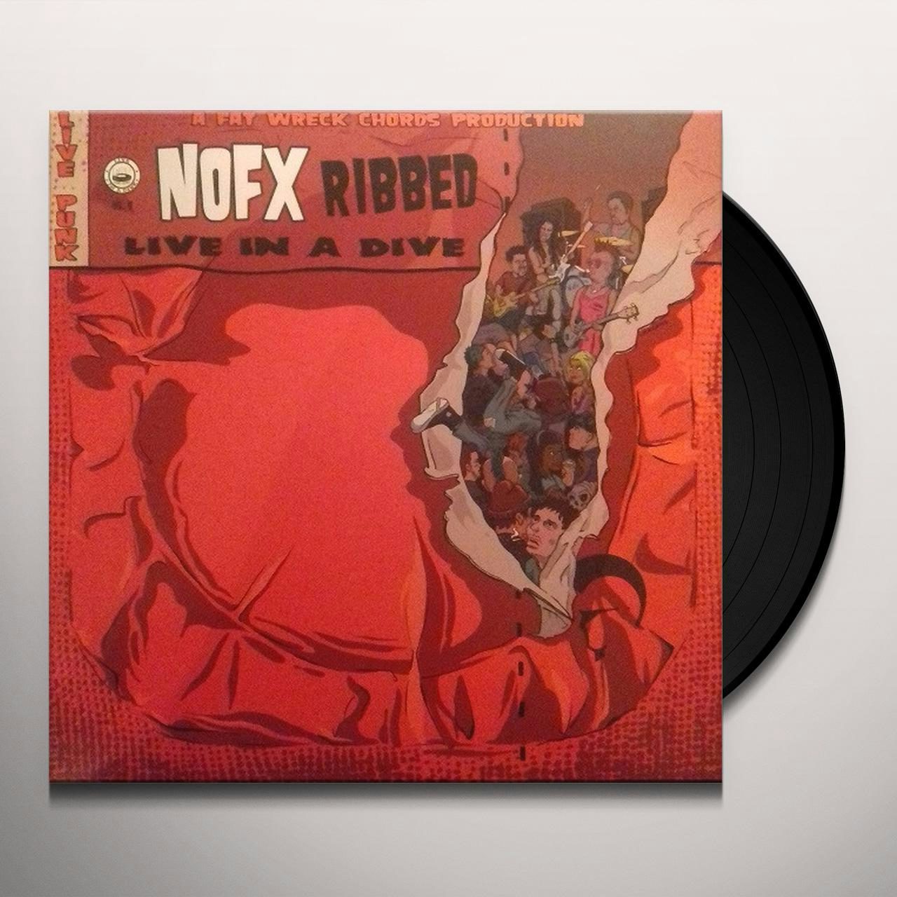 NOFX RIBBED- LIVE IN A DIVE Vinyl Record