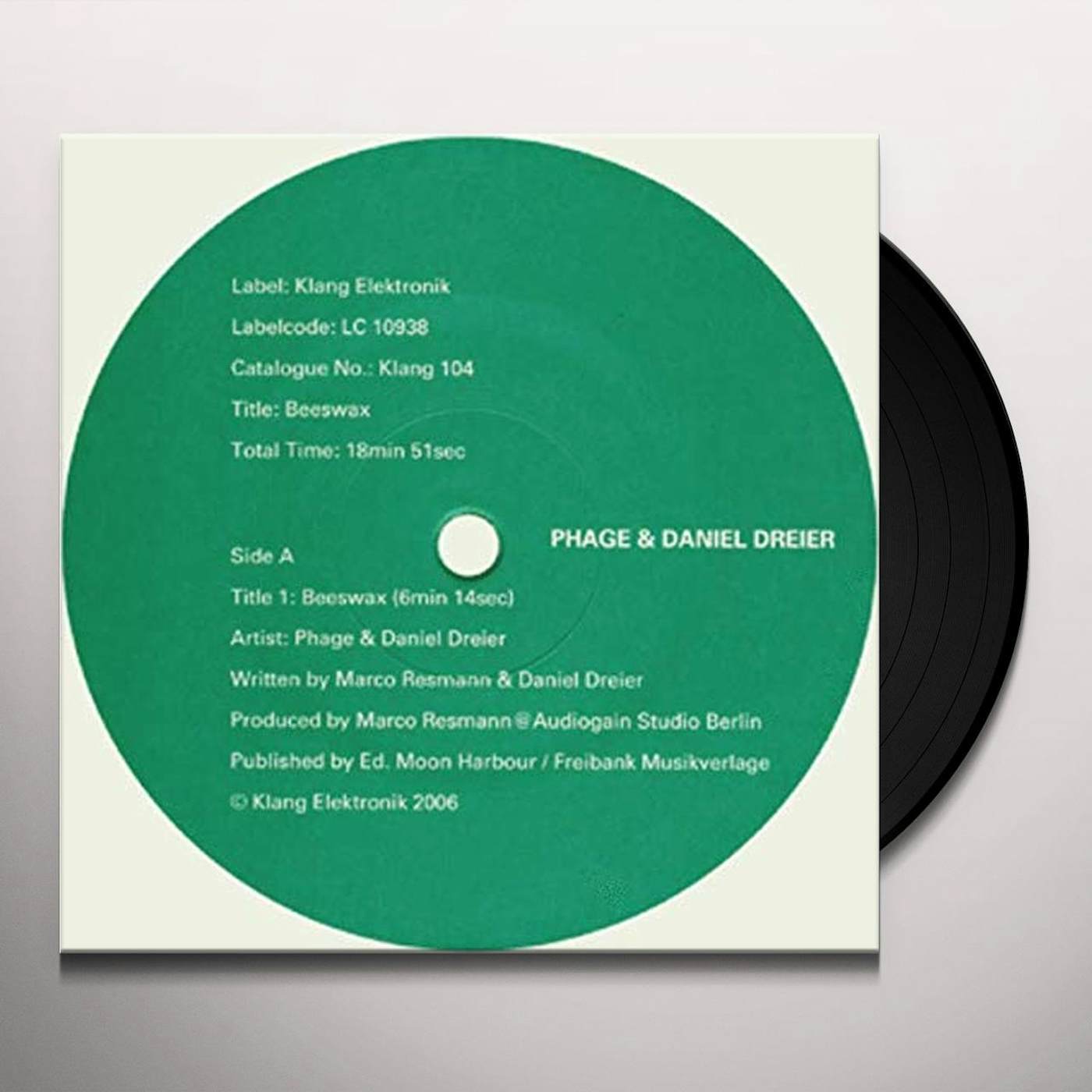 Phage / Daniel Dreier Beeswax Vinyl Record