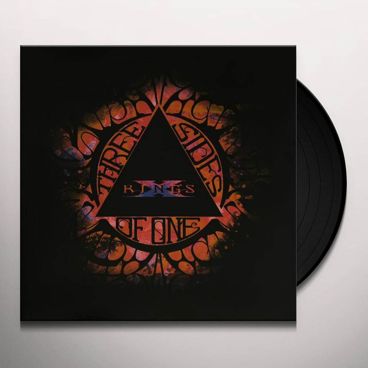 King's X THREE SIDES OF ONE (DELUXE GATEFOLD/TRANSPARENT ORANGE-RED MARBLED VINYL/2LP/CD) Vinyl Record