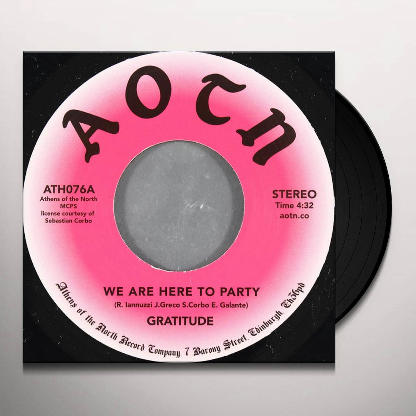 Gratitude WE ARE HERE TO PARTY Vinyl Record