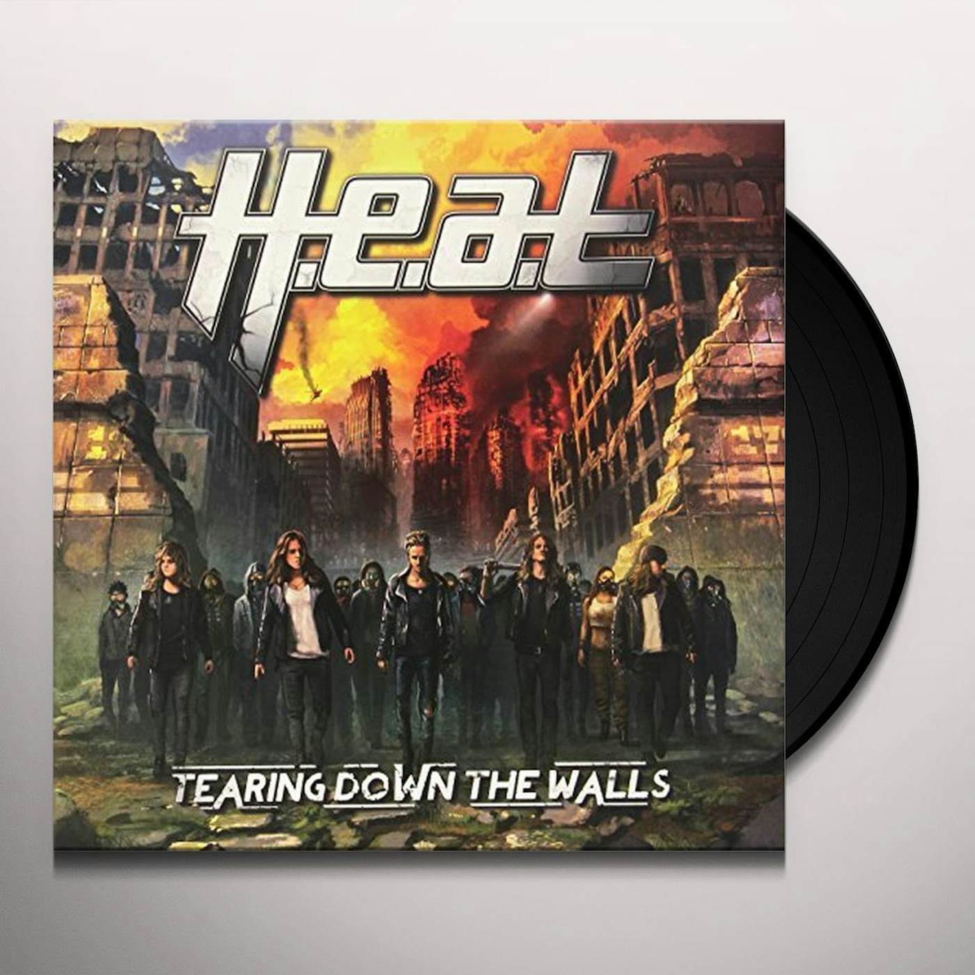 H.E.A.T TEARING DOWN THE WALLS Vinyl Record - Holland Release