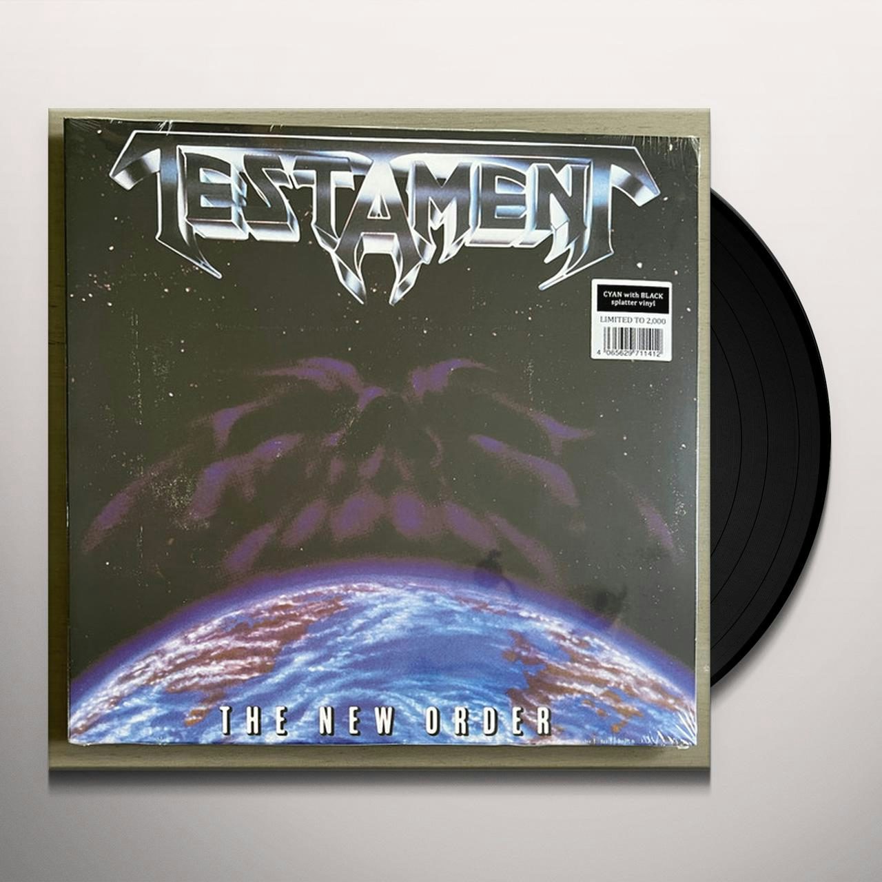 Testament NEW ORDER (CYANIDE BLUE W BLACK SPLATTER VINYL) Vinyl Record