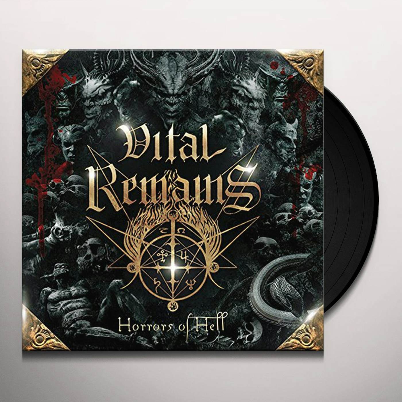Vital Remains HORRORS OF HELL (GOLD VINYL) Vinyl Record
