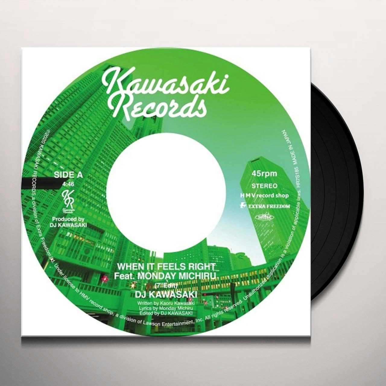 DJ KAWASAKI WHEN IT FEELS RIGHT Vinyl Record