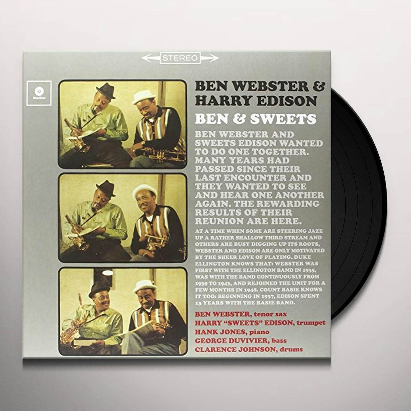 Ben Webster & Harry Edison BEN & SWEET (BONUS TRACK) Vinyl Record - 180 Gram Pressing