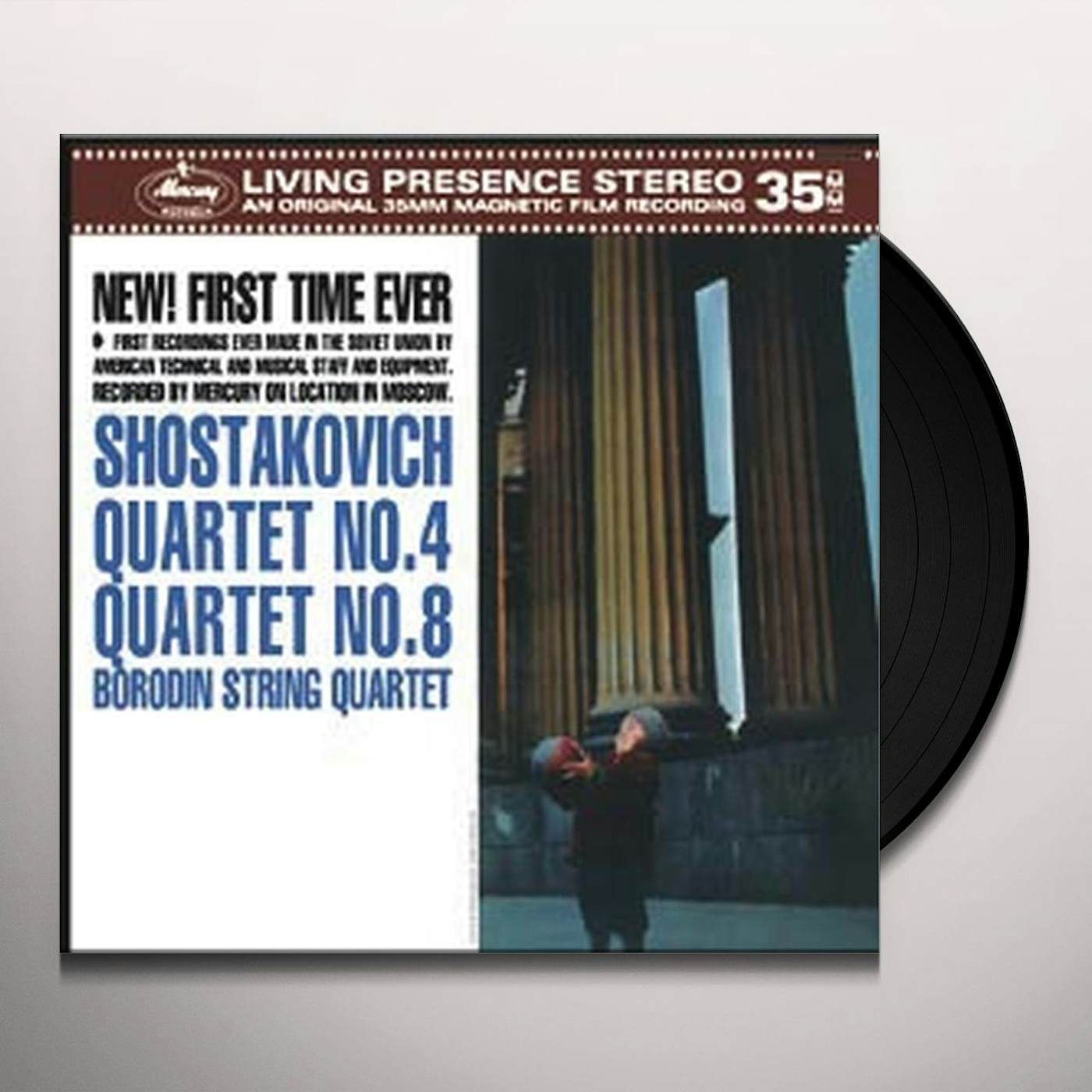 Borodin Quartet SHOSTAKOVICH: STRING QUARTETS NOS. 4 & 8 Vinyl Record