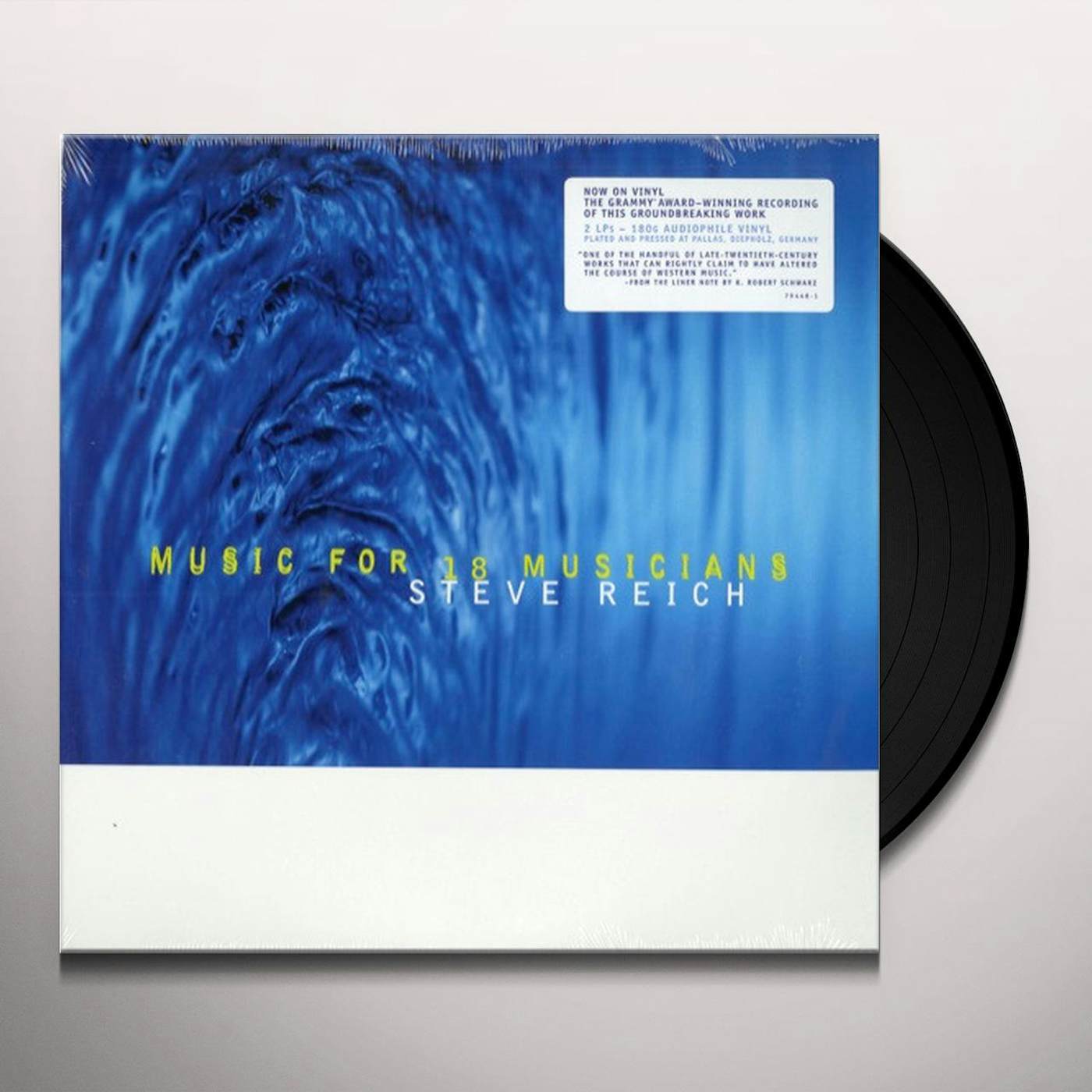 Steve Reich MUSIC FOR 18 MUSICIANS (180G) Vinyl Record