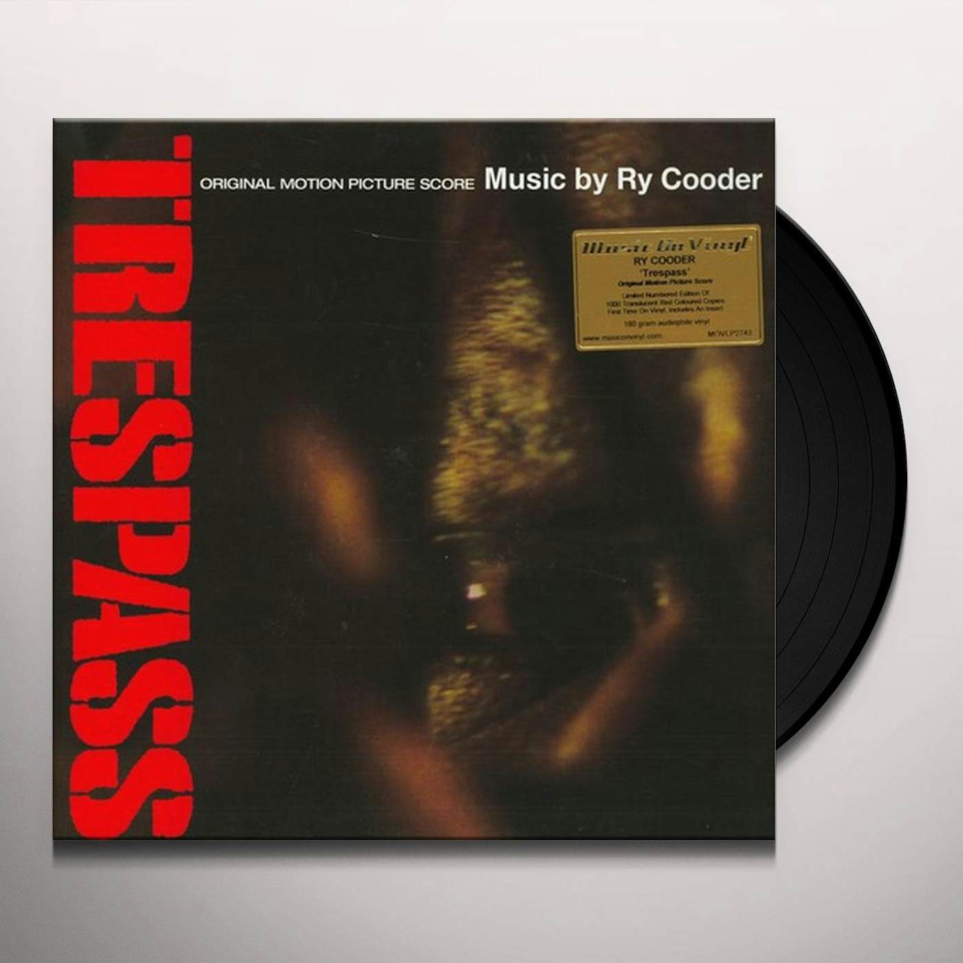 Ry Cooder TRESPASS / Original Soundtrack Vinyl Record