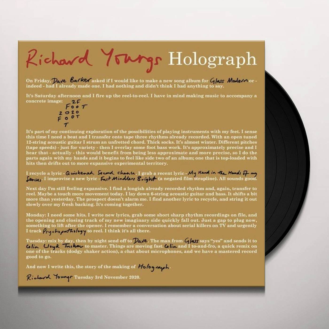 Richard Youngs Holograph Vinyl Record