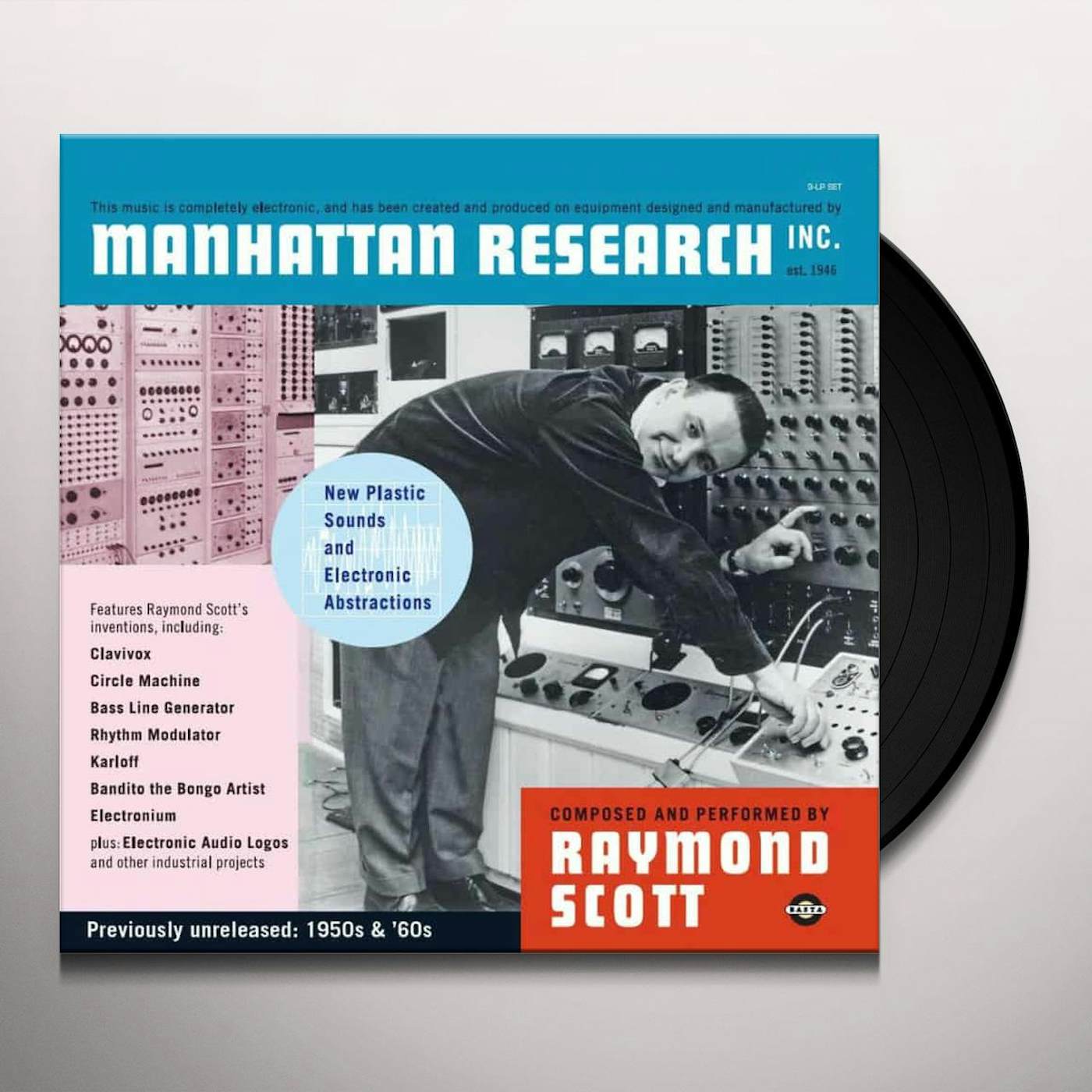 Raymond Scott MANHATTAN RESEARCH (3LP/LIMITED/TRANSPARENT VINYL/180G/DL/BOOKLET/NUMBERED) Vinyl Record