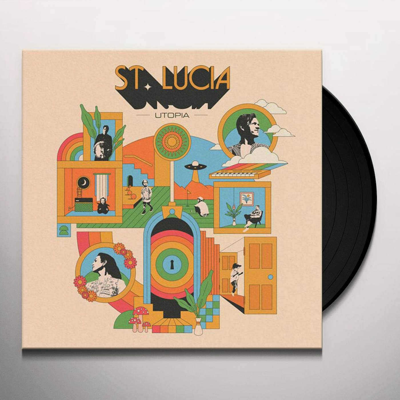 St. Lucia Utopia   Easter Yellow & Baby Blue Vinyl Record