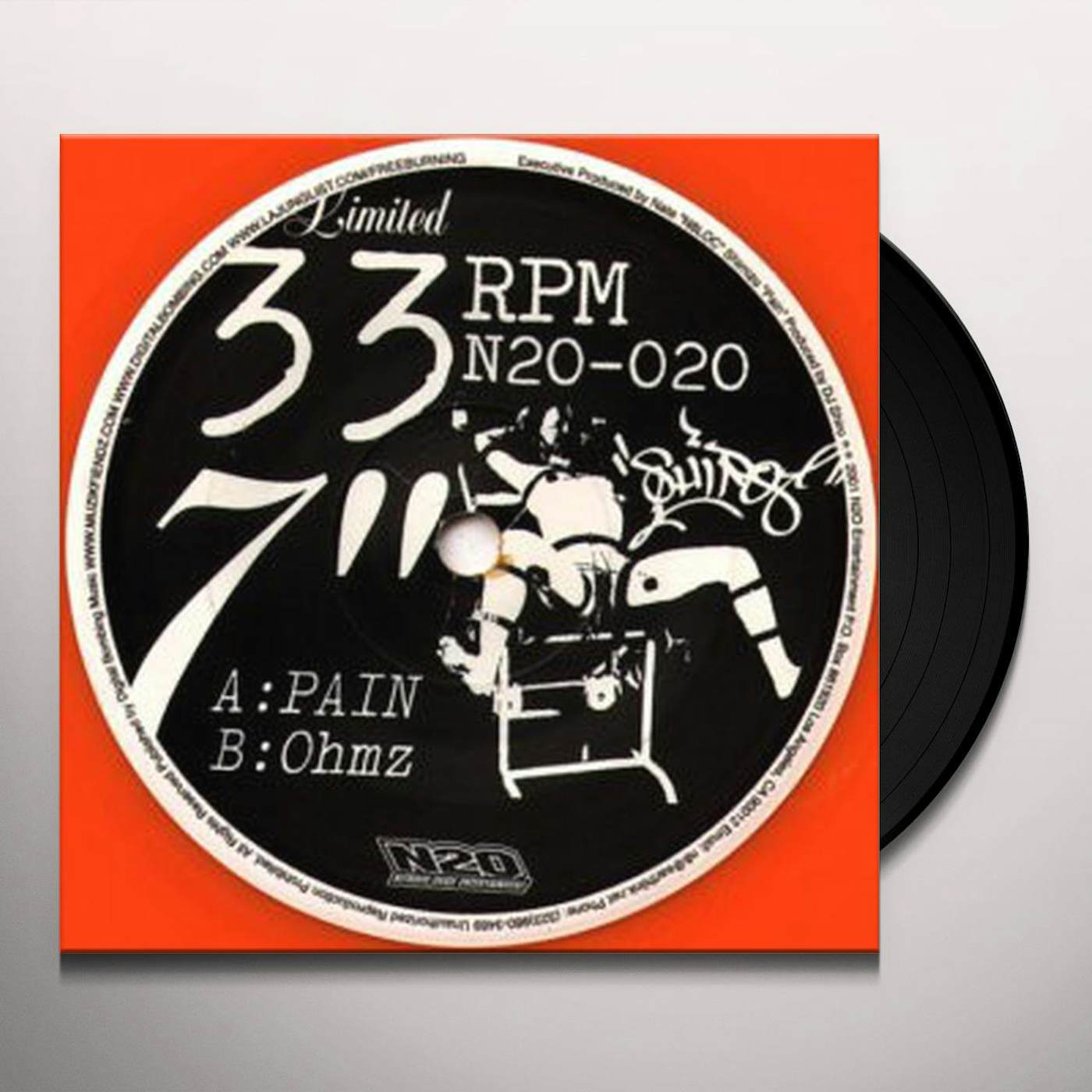 DJ Shiro PAIN: OHMZ Vinyl Record