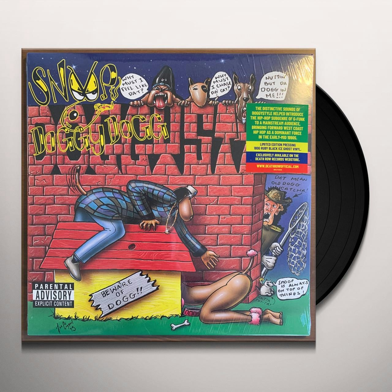Snoop Dogg DOGGYSTYLE - BLACK/RED WITH YELLOW/BLUE SPLATTER Vinyl