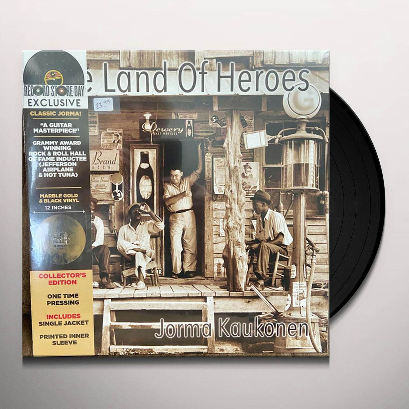 Jorma Kaukonen LAND OF HEROES (DELUXE/HAZED GOLD & BLACK VINYL) (RSD) Vinyl Record