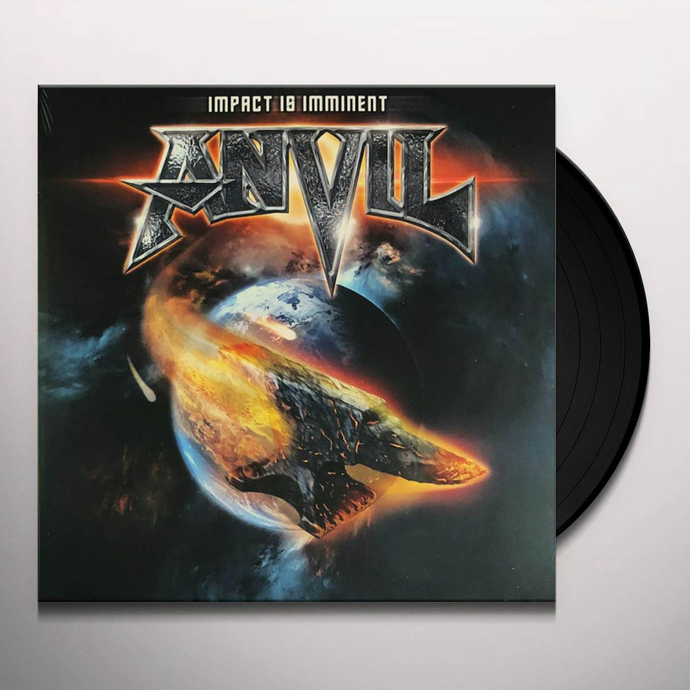 Anvil IMPACT IS IMMINENT (RED/BLACK MARBLE VINYL) Vinyl Record