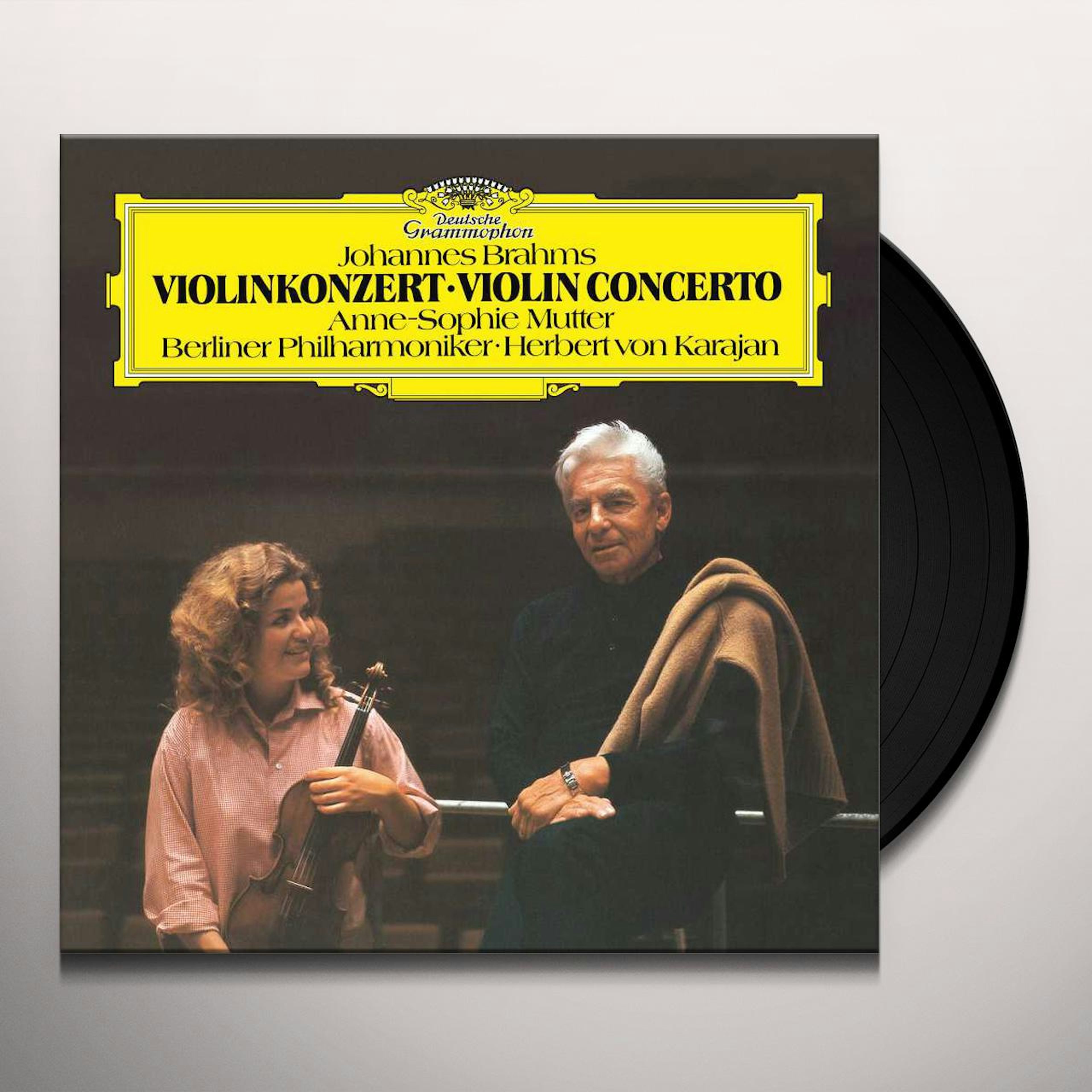 Gamle tider burst stole Anne-Sophie Mutter Brahms: Violin Concerto In D, Op.77 (LP) Vinyl Record