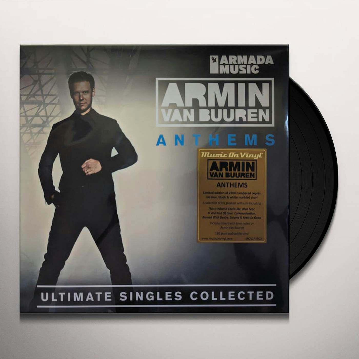 Armin van Buuren ANTHEMS (ULTIMATE SINGLES COLLECTED) (2LP/BLUE, BLACK & WHITE MARBLED VINYL/180G) Vinyl Record