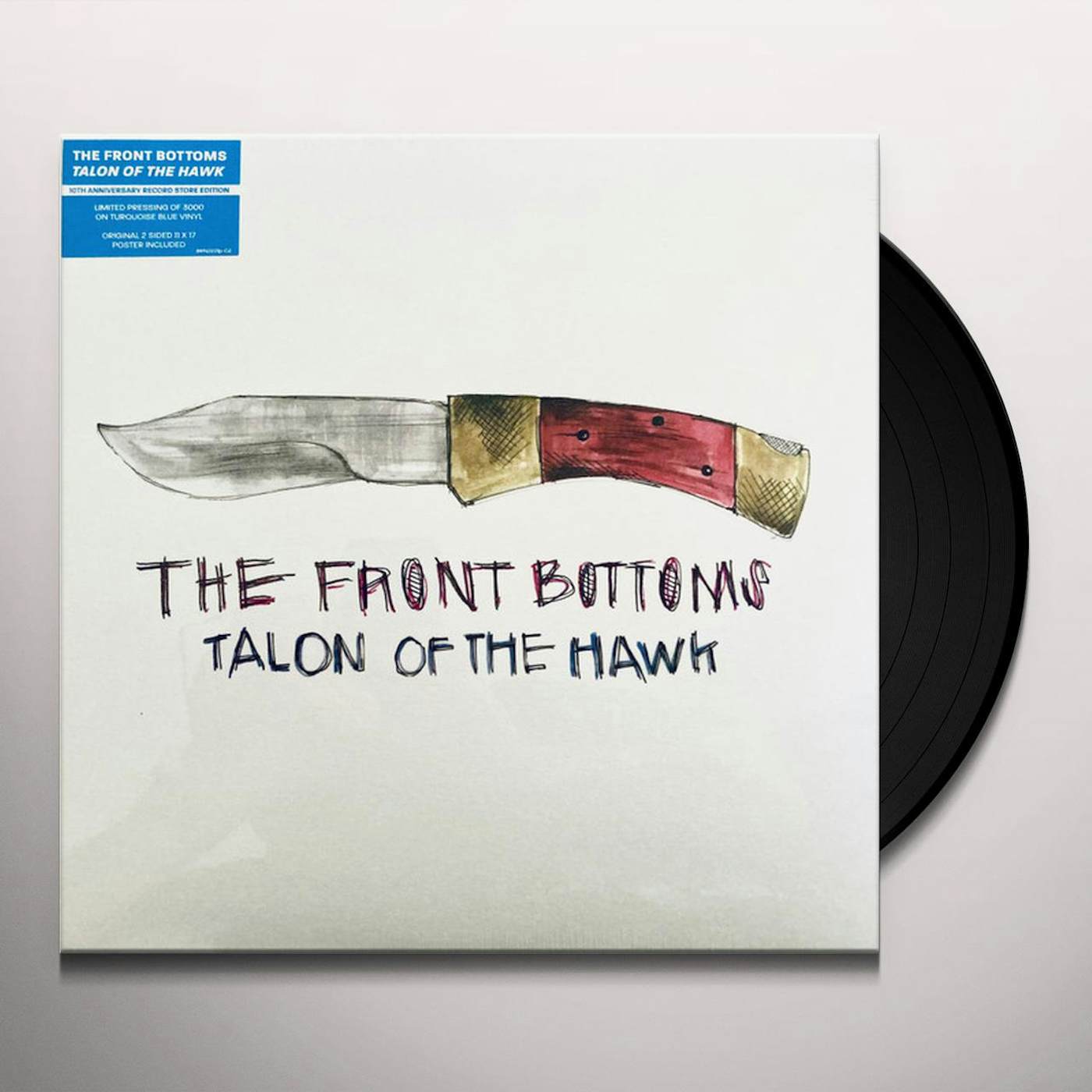 The Front Bottoms TALON OF THE HAWK (10 YEAR ANNIVERSARY EDITION/TURQUOISE BLUE VINYL) Vinyl Record