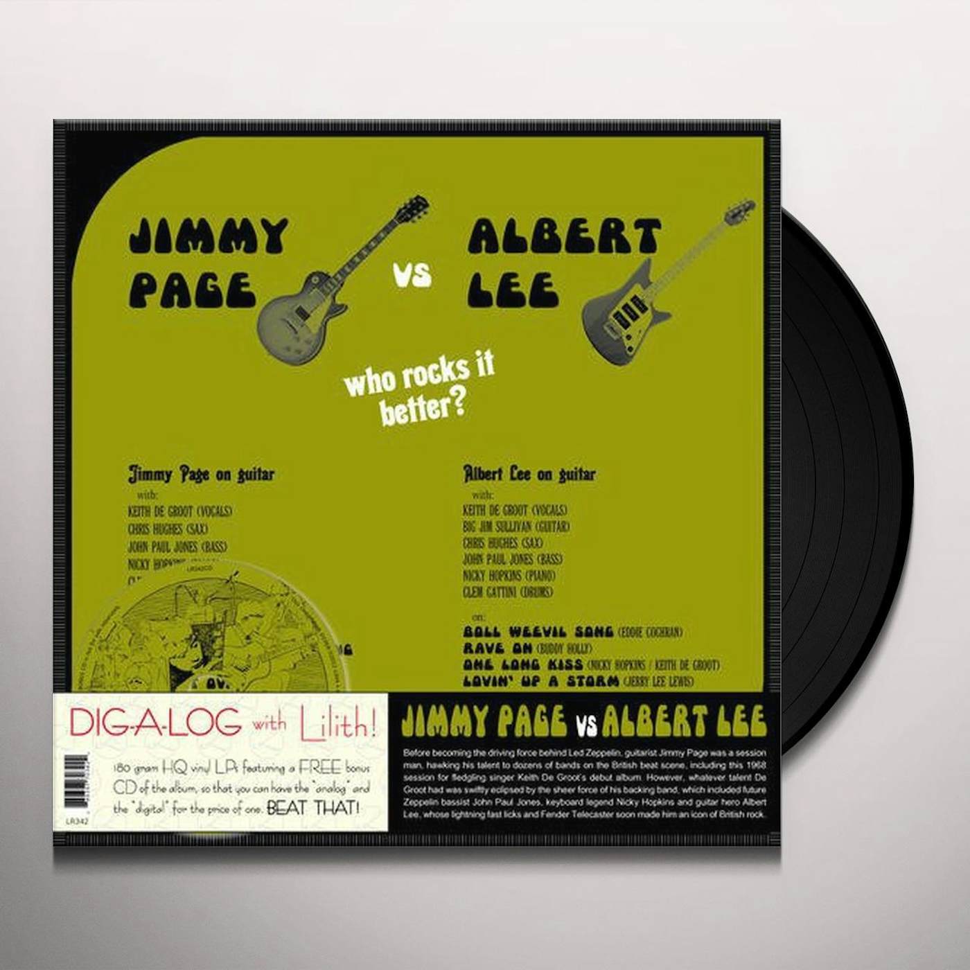 JIMMY PAGE VS ALBERT LEE Vinyl Record