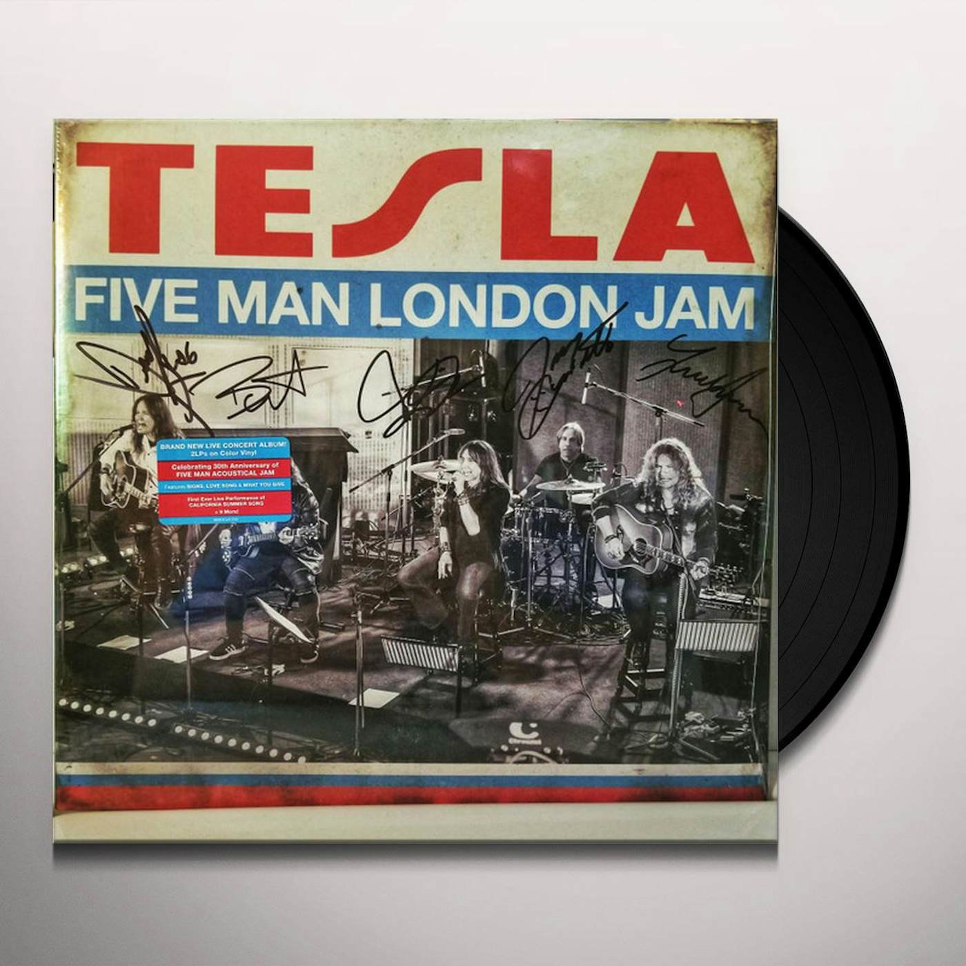 Tesla FIVE MAN LONDON JAM (CLEAR RED/CLEAR BLUE VINYL/2LP) Vinyl Record