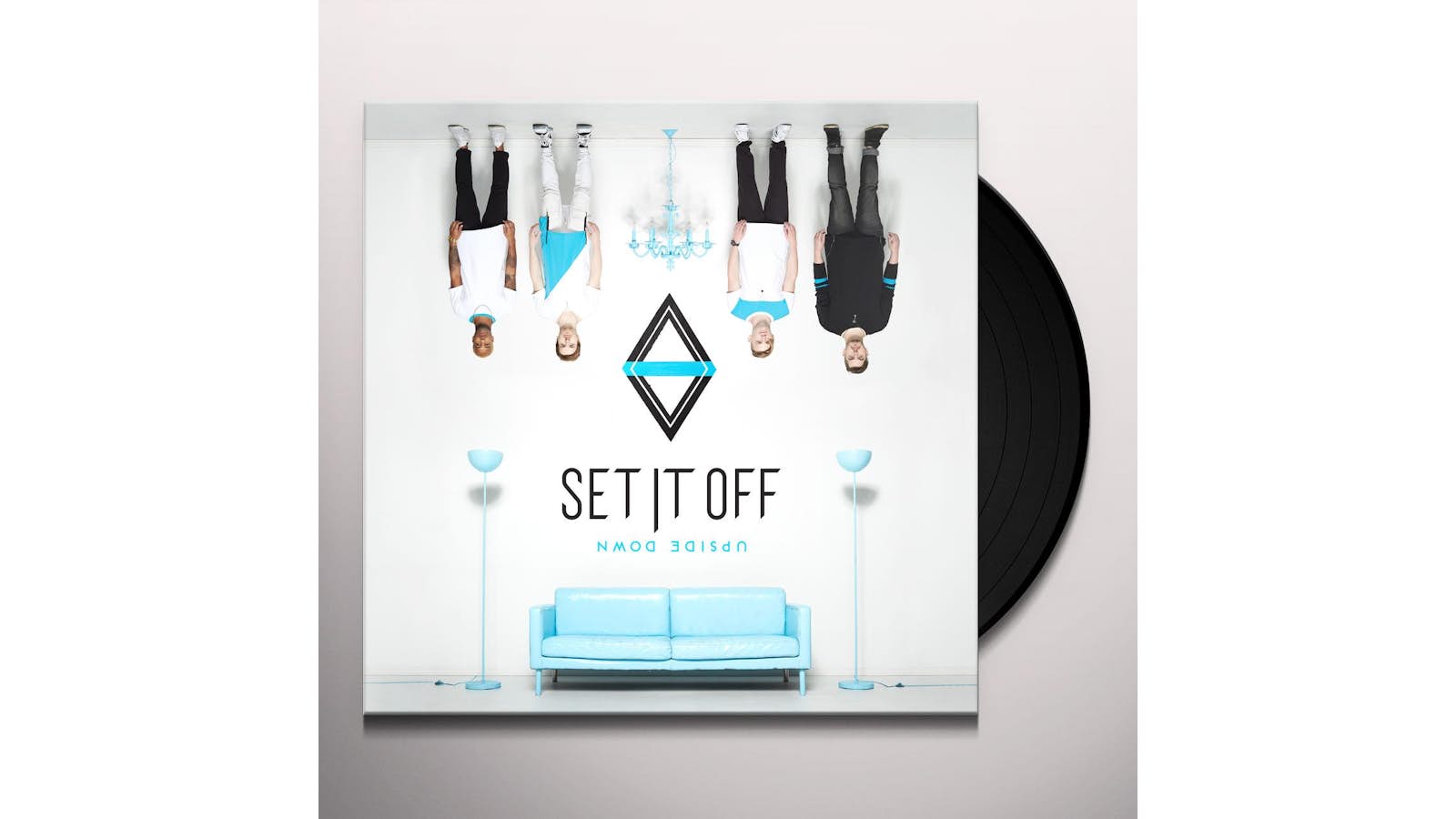Set It Off - The limited edition pressing of Upside Down on white with blue  splatter vinyl is shipping now from setitoff.merchnow.com!