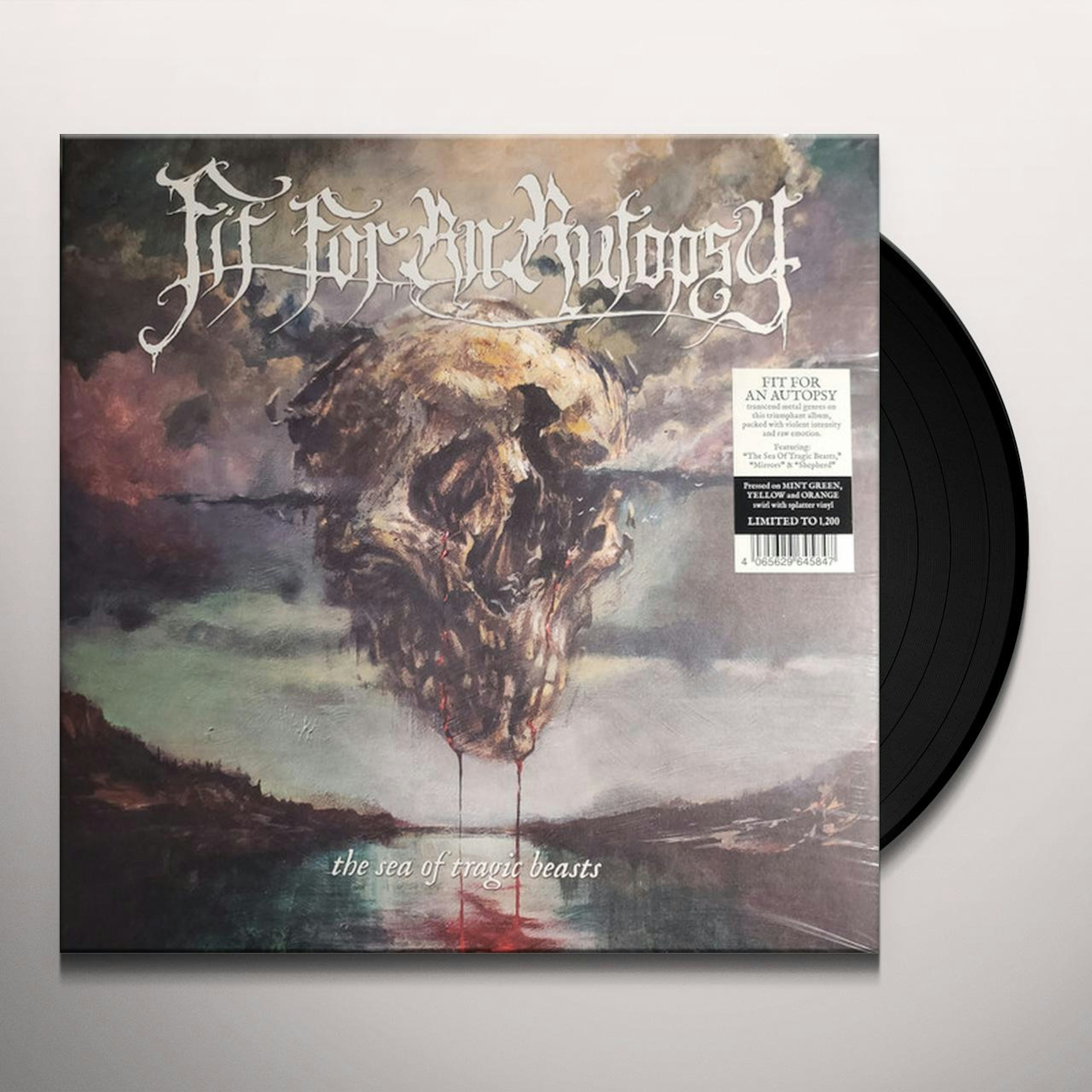 Fit For An Autopsy SEA OF TRAGIC BEASTS (YELLOW MINT & ORANGE VINYL ...