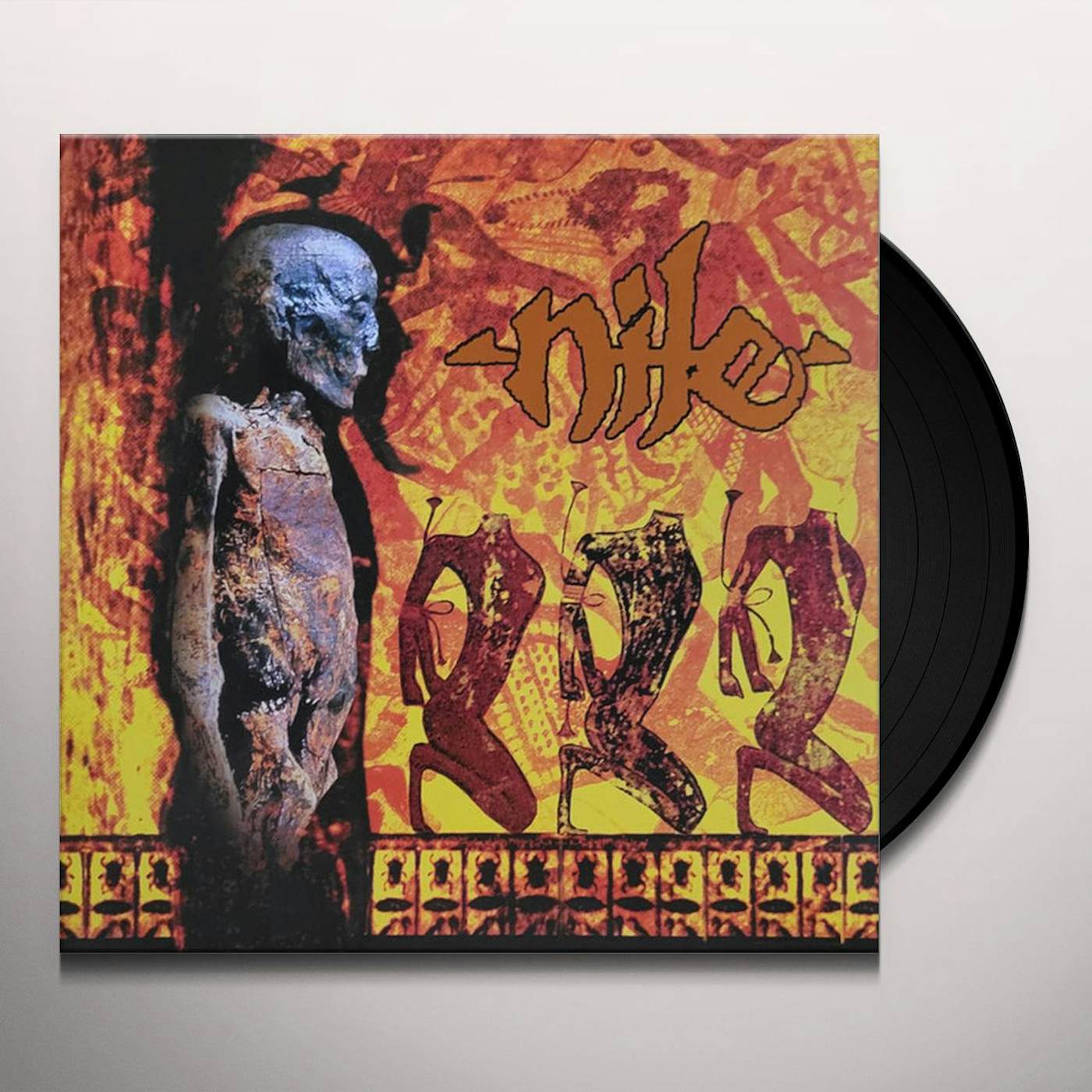 Nile AMONGST THE CATACOMBS OF NEPHREN-KA (YELLOW W/ ORANGE SPINNERS & BLACK, SILVER, RED SPLATTER VINYL) Vinyl Record