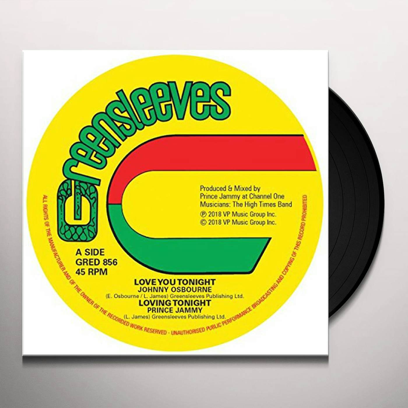 Johnny Osbourne LOVE YOU TONIGHT Vinyl Record