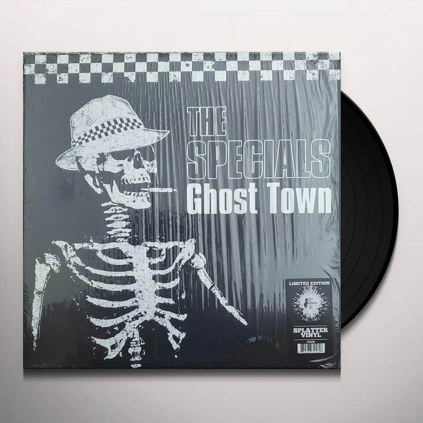 The Specials GHOST TOWN (BLACK/WHITE SPLATTER VINYL) Vinyl Record