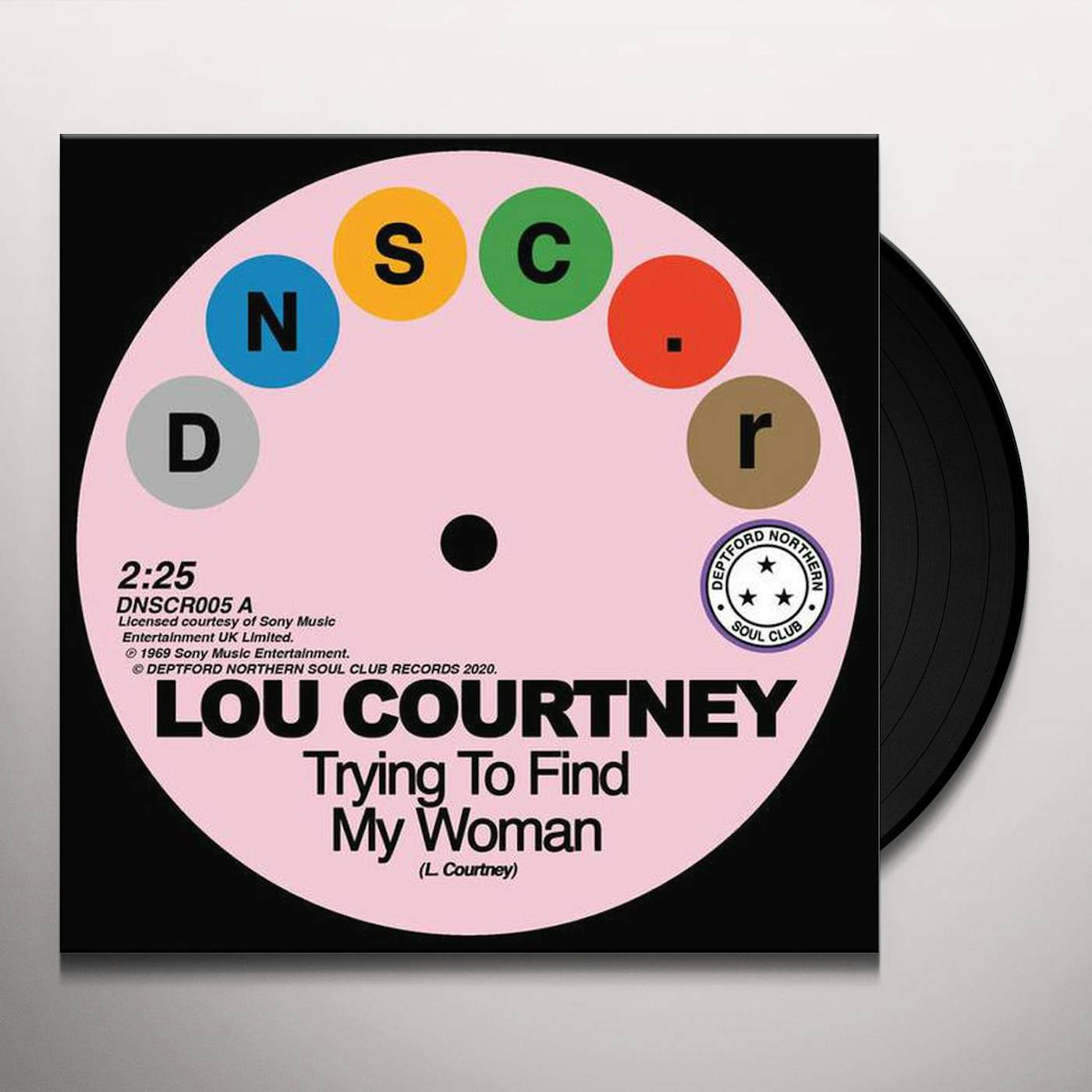 Lou Courtney / Lee Dorsey TRYING TO FIND MY WOMAN / GIVE IT UP Vinyl Record