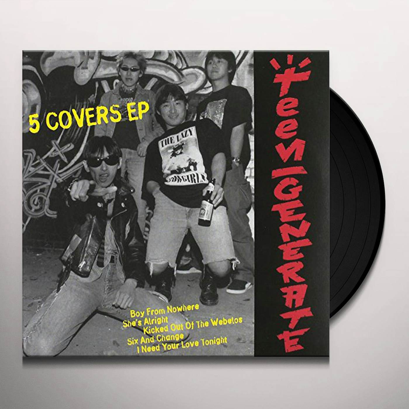 Teengenerate FIVE COVERS EP Vinyl Record