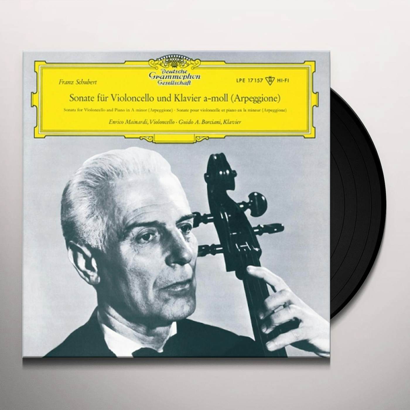 Schubert / Enrico Mainardi SCHUBERT: ARPEGGIONE SONATA IN A MINOR Vinyl Record