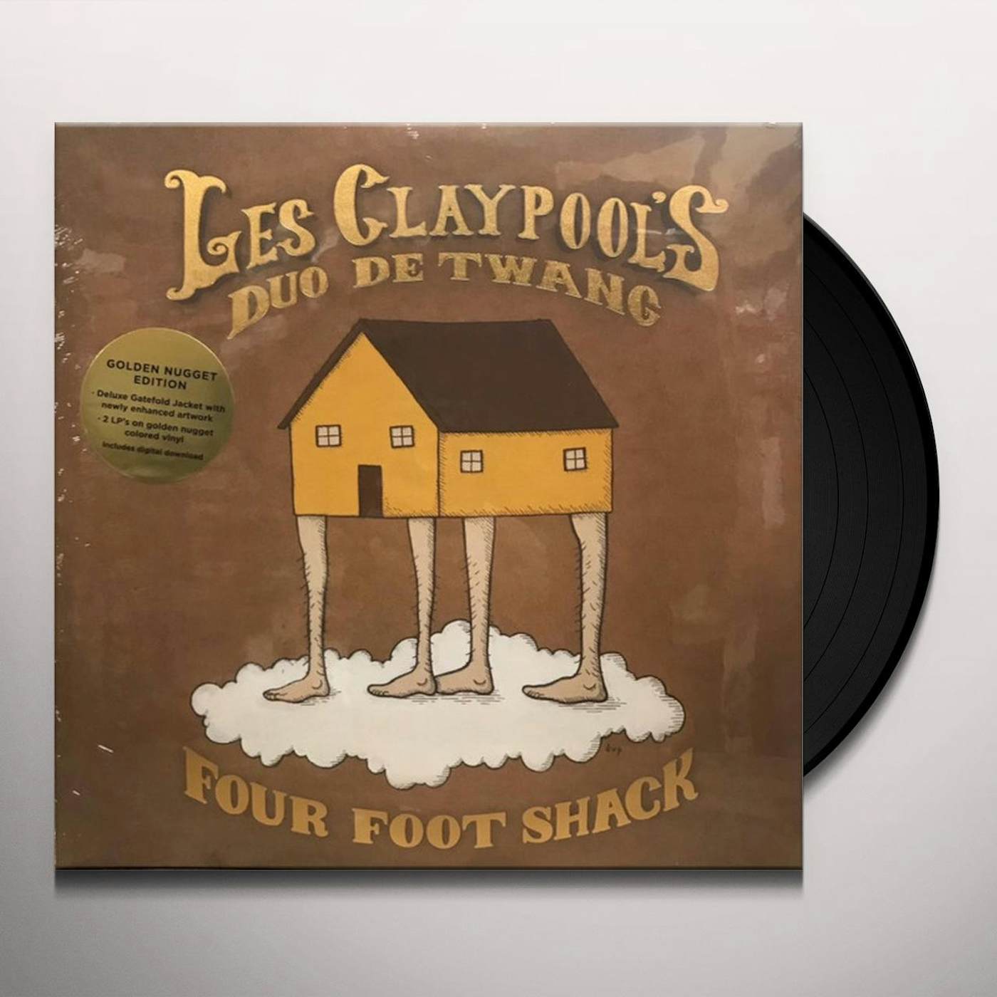 Les Claypool's Duo De Twang FOUR FOOT SHACK (GOLD NUGGET VINYL/2LP) Vinyl Record