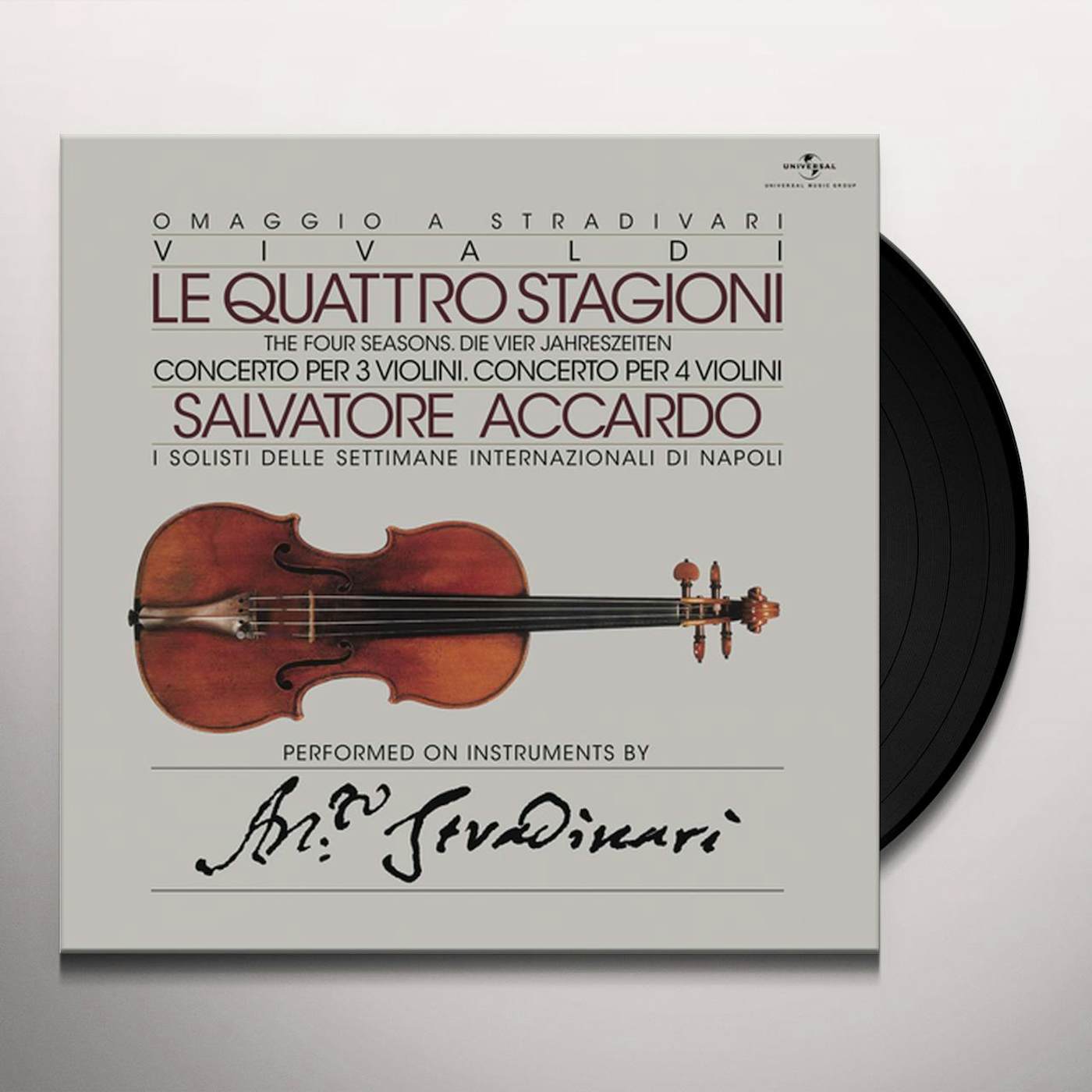 Salvatore Accardo Vivaldi: The Four Seasons (Le Quattro Stagioni): A Tribute to Stradivari Vinyl Record