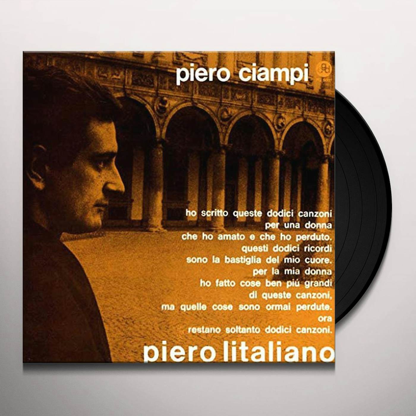 Piero Ciampi PIERO L'ITALIANO Vinyl Record