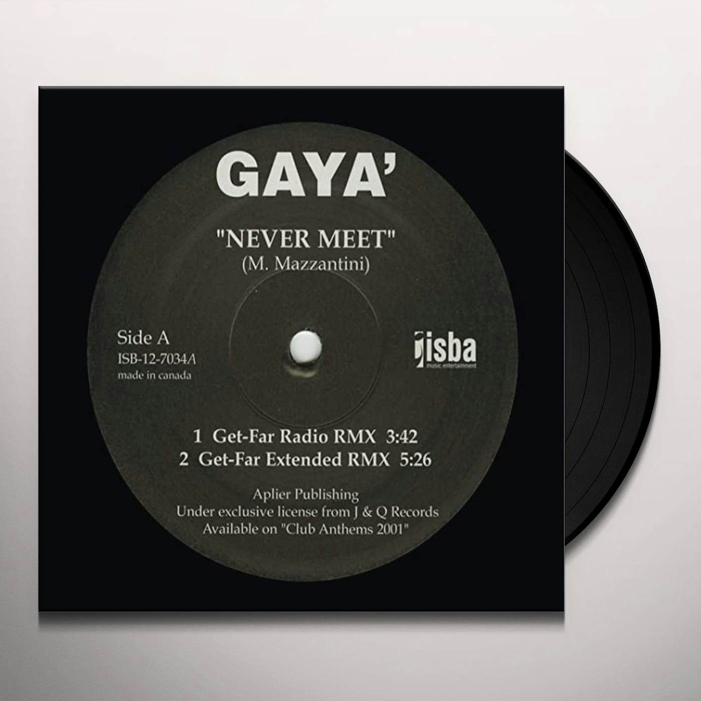 Gaya NEVER MEET / SEX MACHINE Vinyl Record