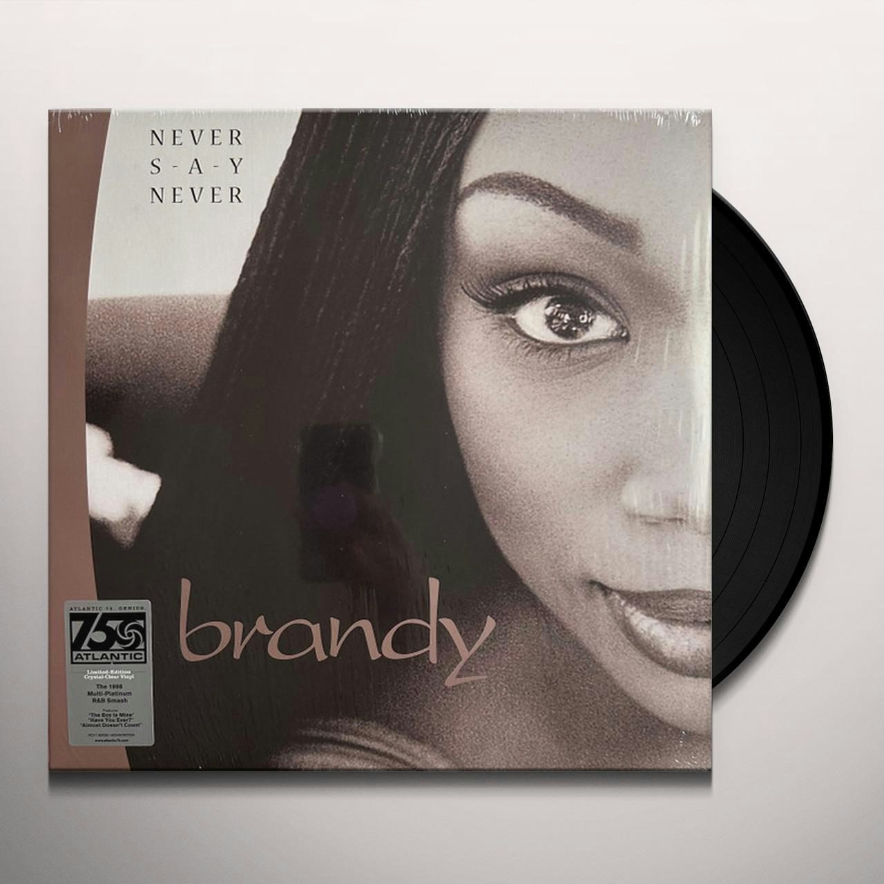 Brandy NEVER SAY NEVER (TRANSPARENT VINYL/2LP) Vinyl Record