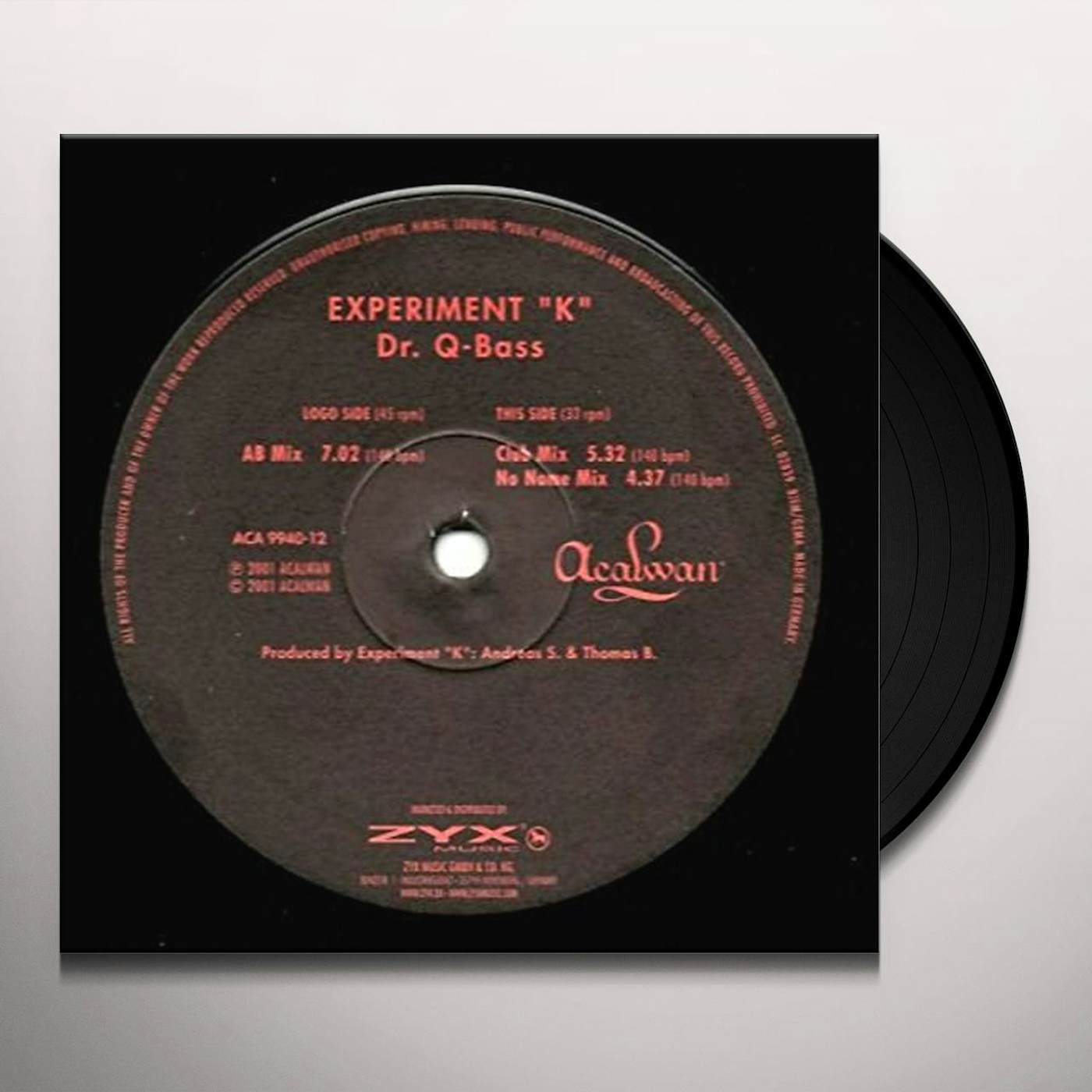 Experiment K. DR. Q-BASS Vinyl Record