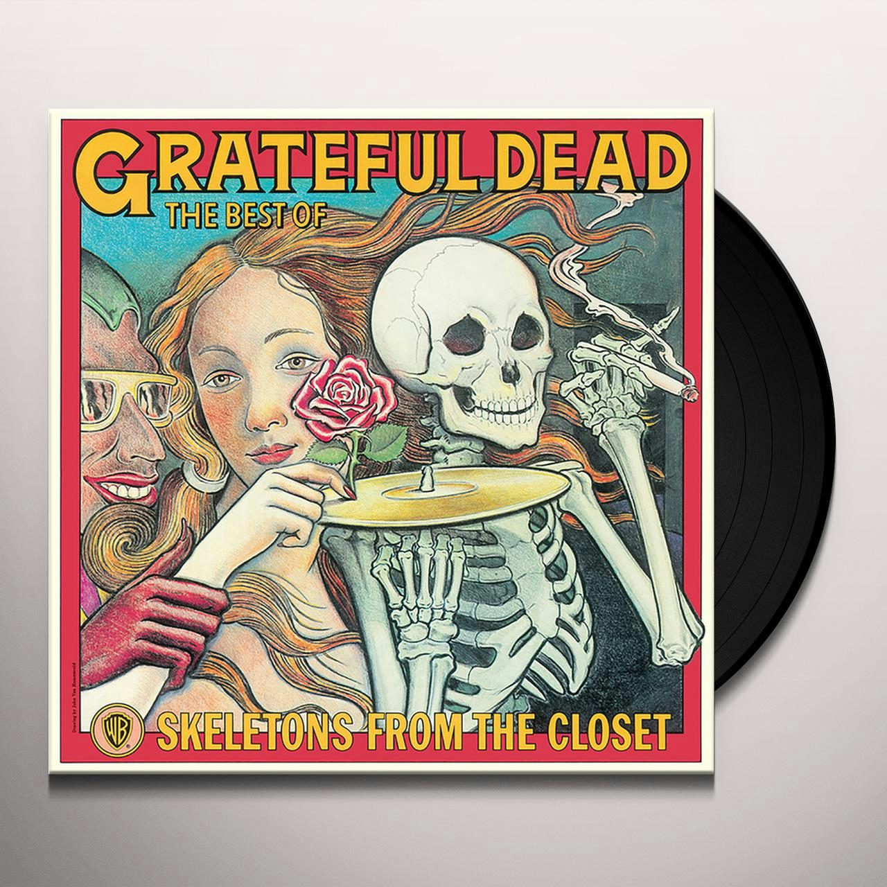 Vinyl LP Record Framed and Ready to Hang Grateful Dead Music Gift Display,Music Wall Art Skeletons From The Closet